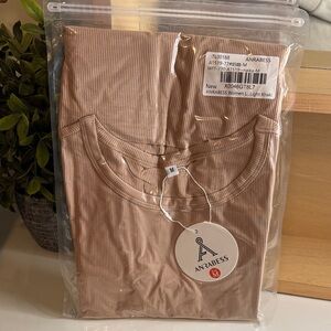 ANRABESS Women's Long Sleeve Top - Light Khaki